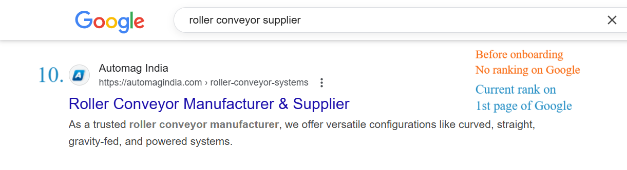 Google SERP results screenshot 2